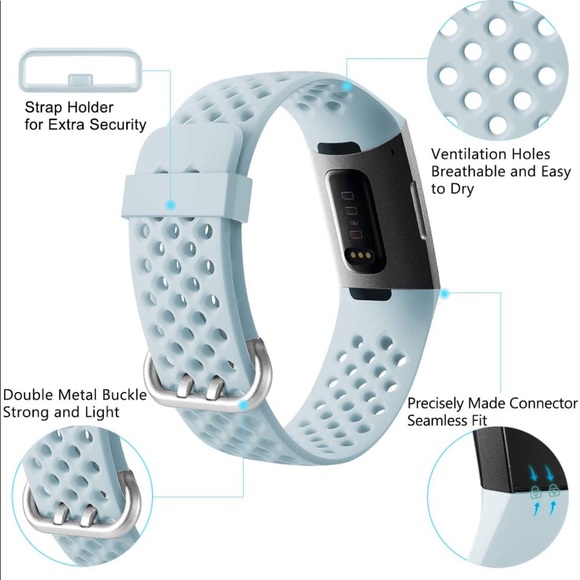 Set of Two Maledan Fit Bit Charge 3 Bands - Picture 9 of 10